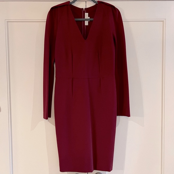 Stella McCartney Dress. Deep warm red (maroon), jersey knit dress. Size 8 - Picture 1 of 10